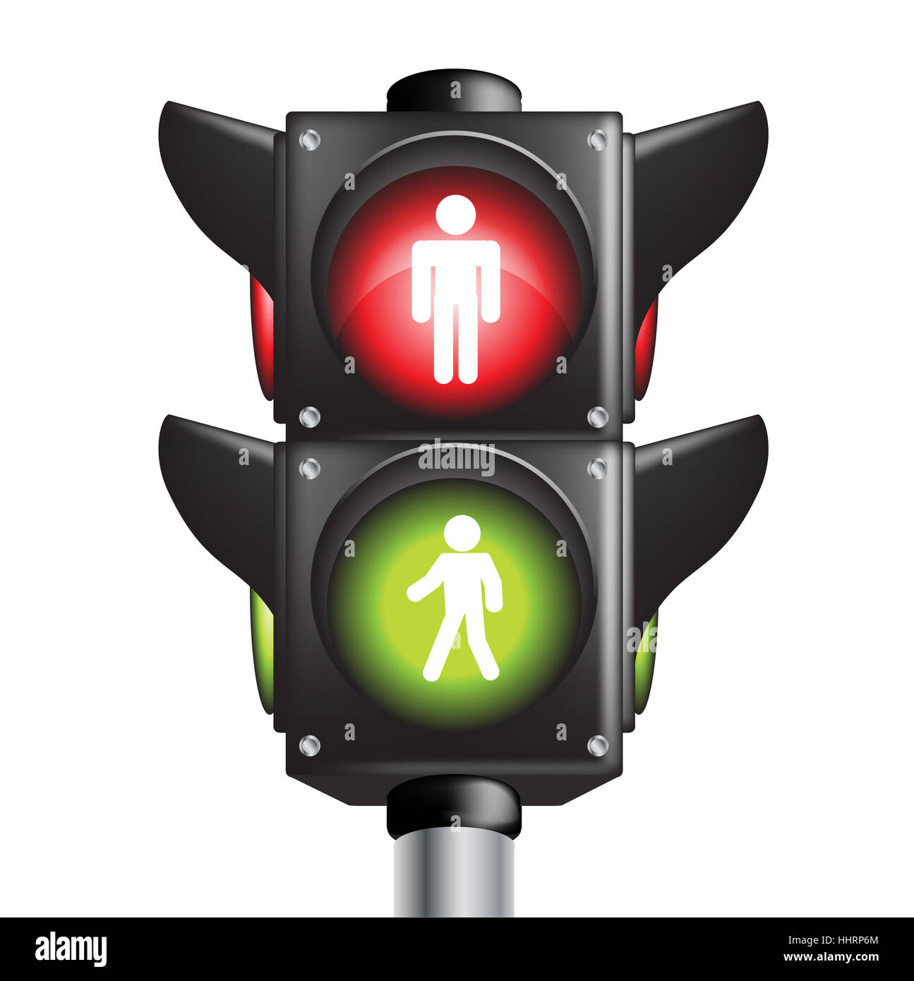 Dårlig faktor følelse sten pedestrian traffic light sign with go and stop indicators on white Stock  Photo - Alamy