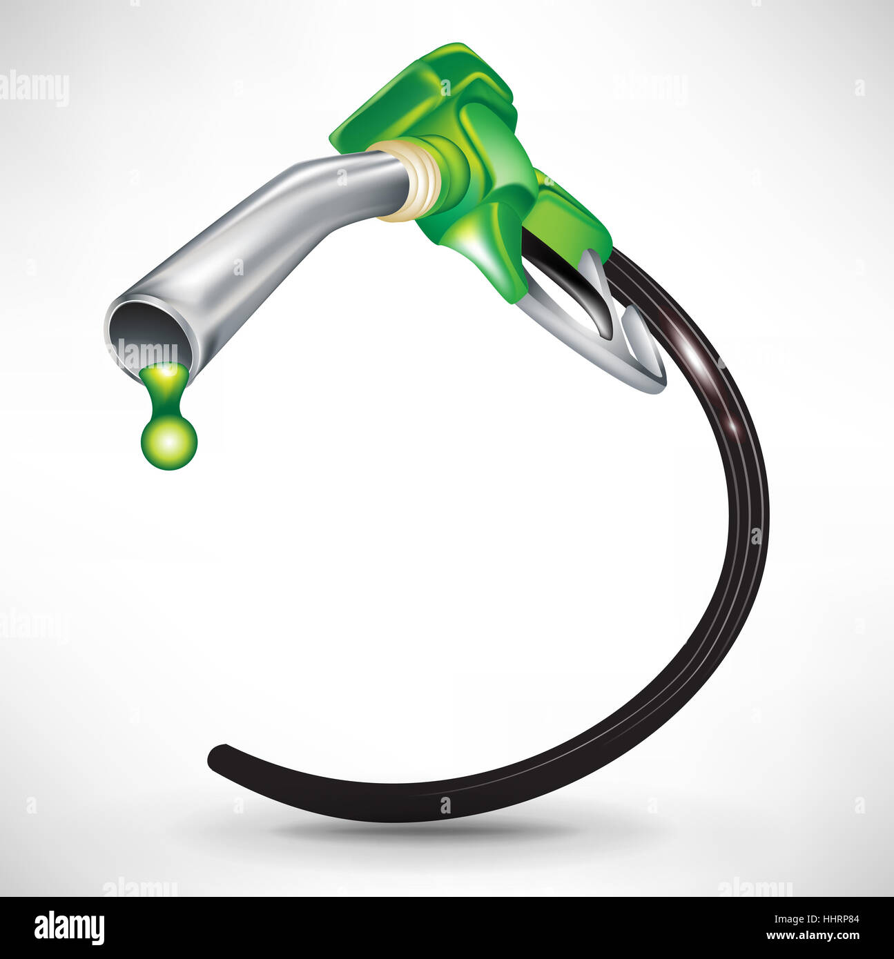 fuel pump nozzle with green energy fuel drop Stock Photo Alamy