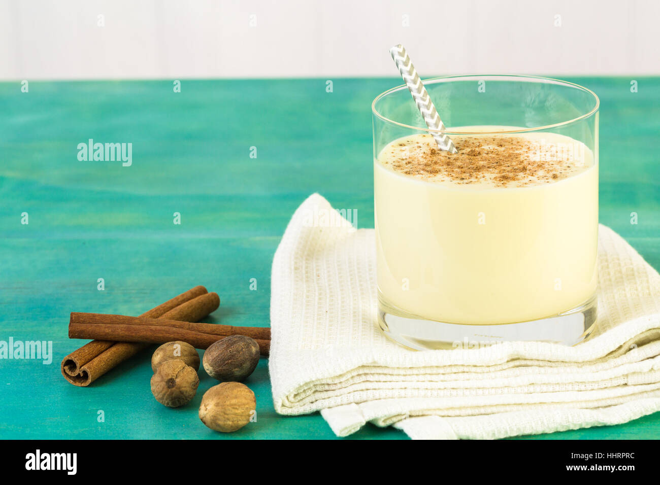 Traditional egg nog drink in glasses Stock Photo by ©urban_light