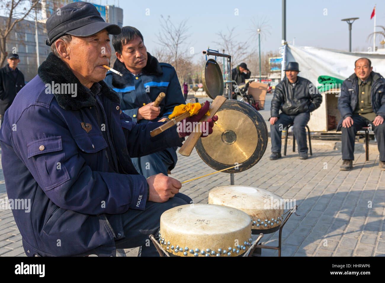 Chinese open air music festival, Zhongwei, Ningxia province, China Stock Photo
