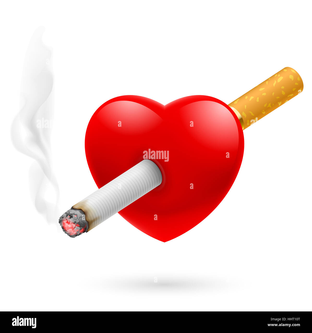 cigarette, danger, object, health, isolated, death, lifestyle, model,  design Stock Photo