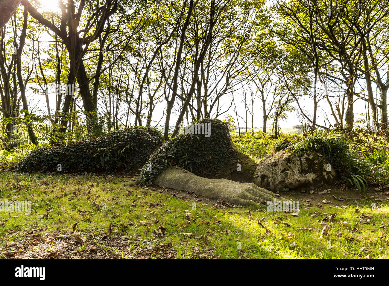 The Mud Maid, Woodland Walk. The Lost Gardens of Heligans, St Austell, Cornwall, UK Stock Photo