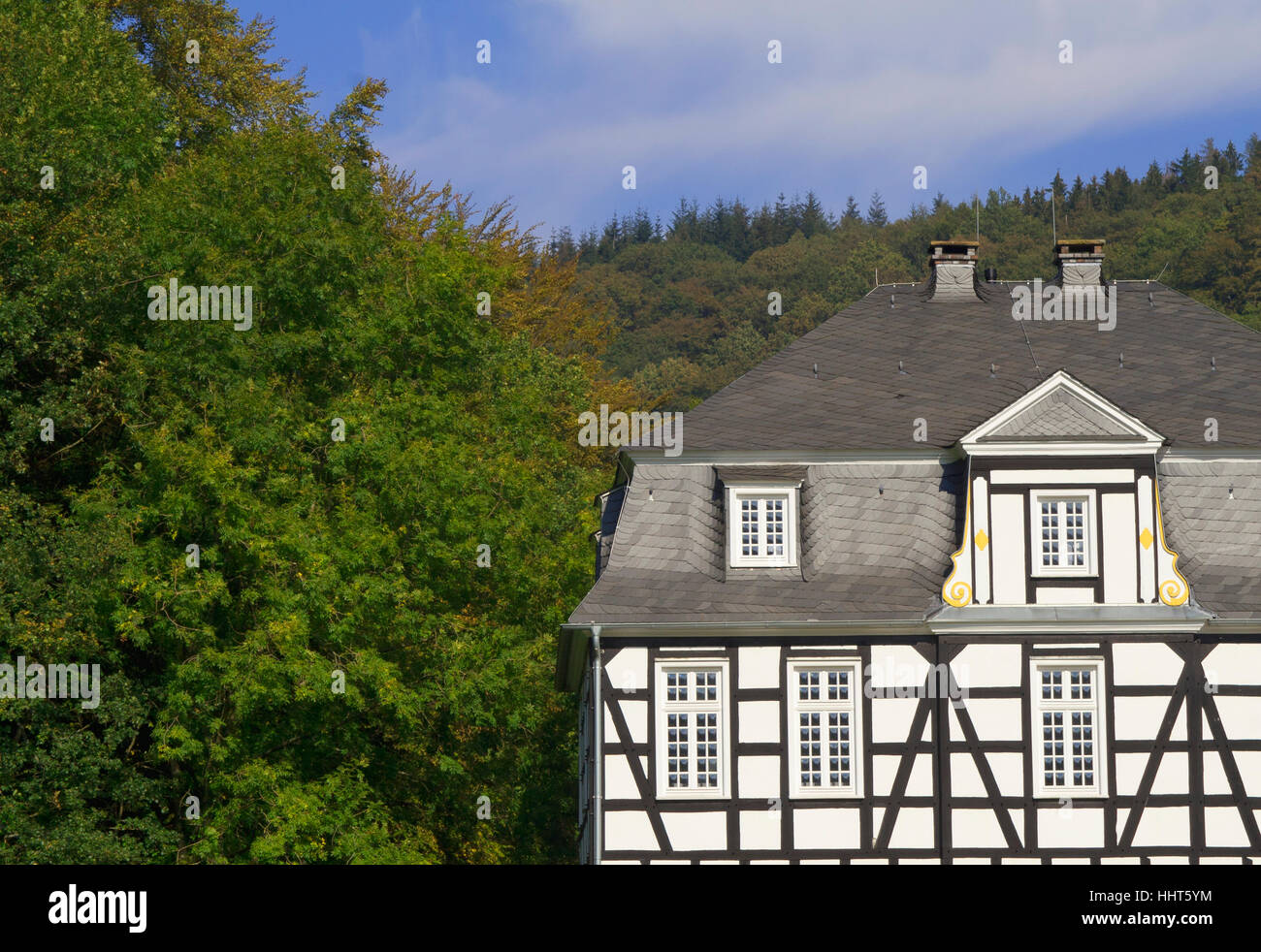 timbered buildings Stock Photo