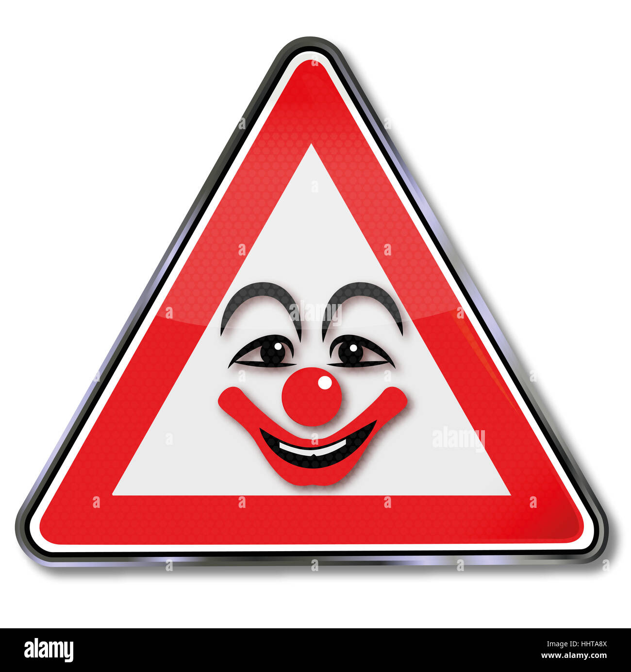 shield clown and face Stock Photo