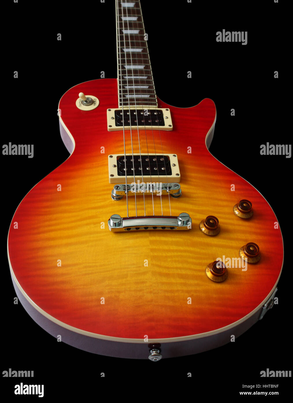 Black electric guitar les paul hires stock photography and images Alamy