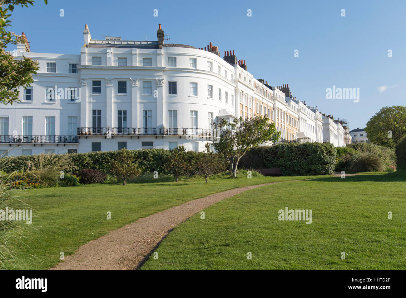 Exclusive Regency residences in Lewes Crescent, Brighton. Stock Photo