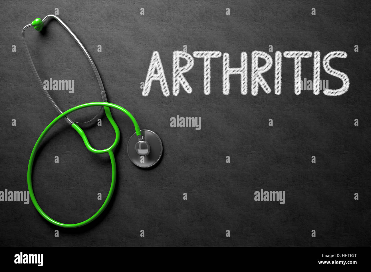 Arthritis - Text on Chalkboard. 3D Illustration. Stock Photo