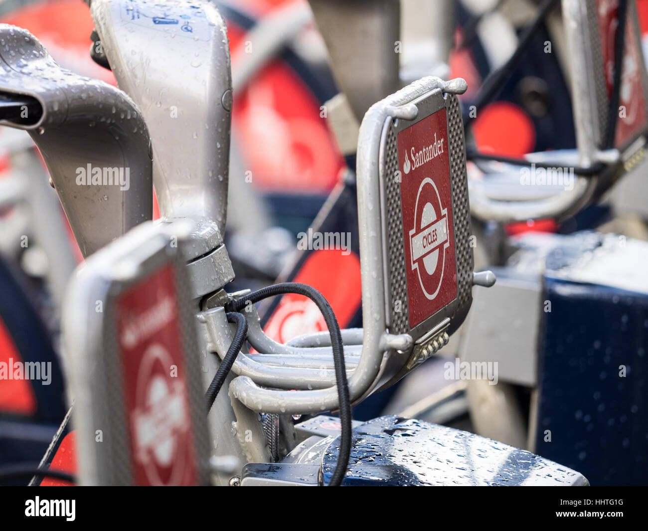 Santander Hire Bikes London Stock Photo