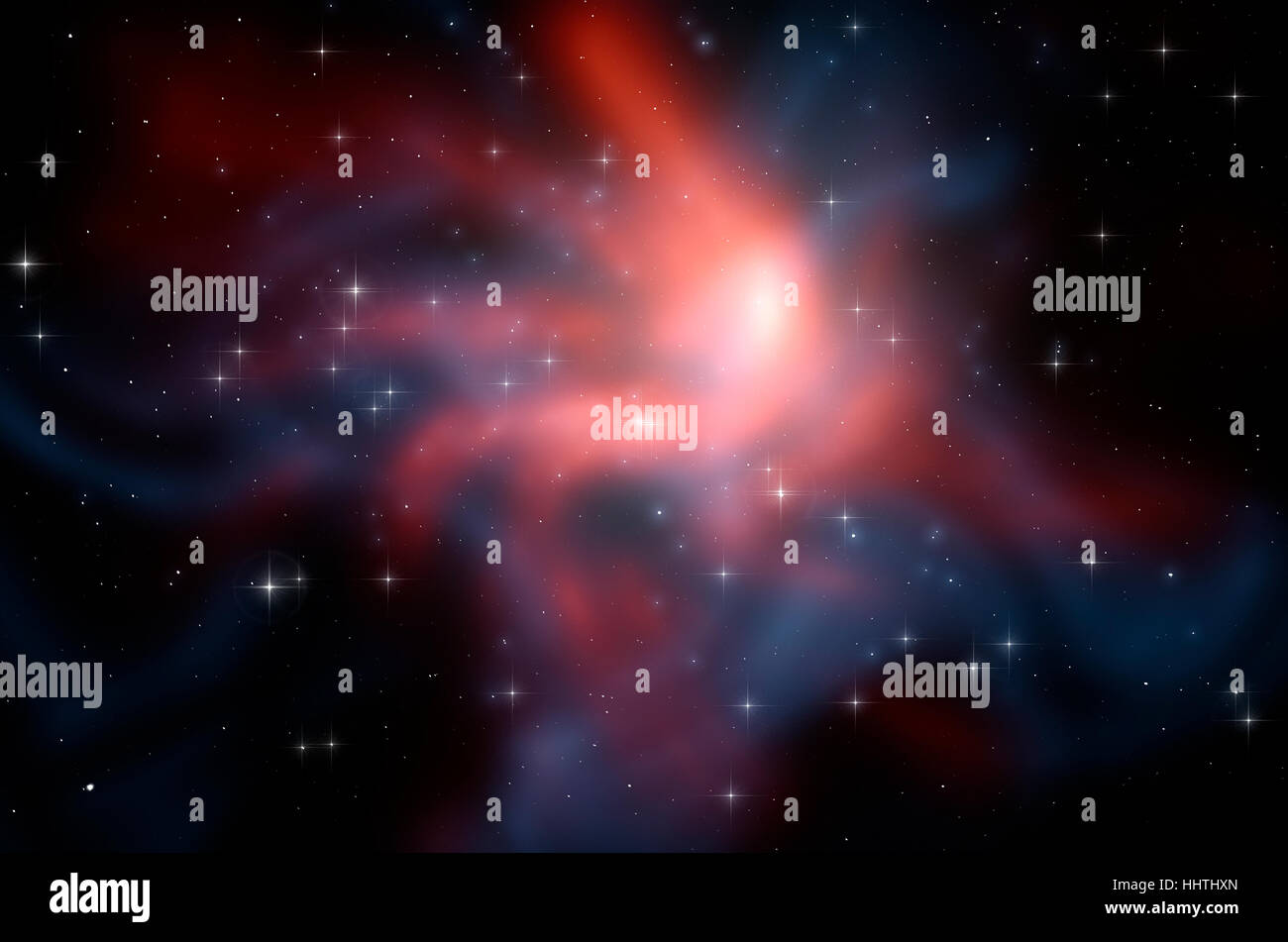 Abstract outer space background with stars, nebula, galaxy in night sky, astronomy concept Stock Photo