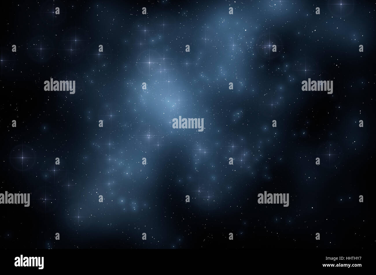 Abstract outer space background with stars, nebula, galaxy in night sky, astronomy concept Stock Photo