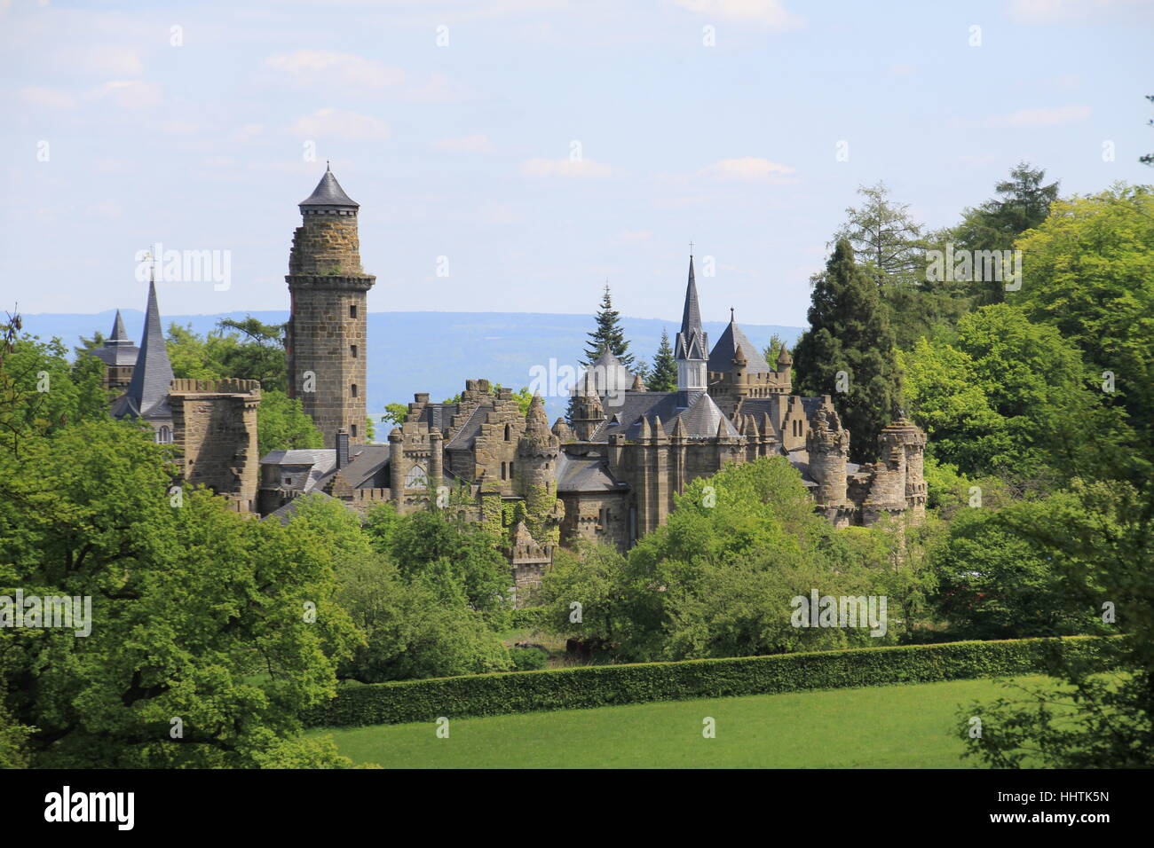 tower, hesse, chateau, castle, old, tower, baroque, hesse, german ...