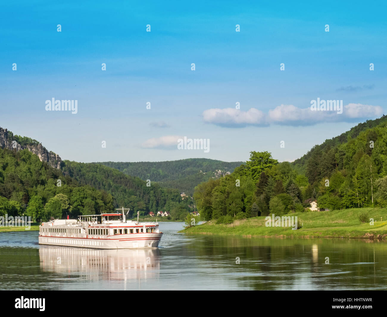 Cruise ship on river elbe hi-res stock photography and images - Alamy