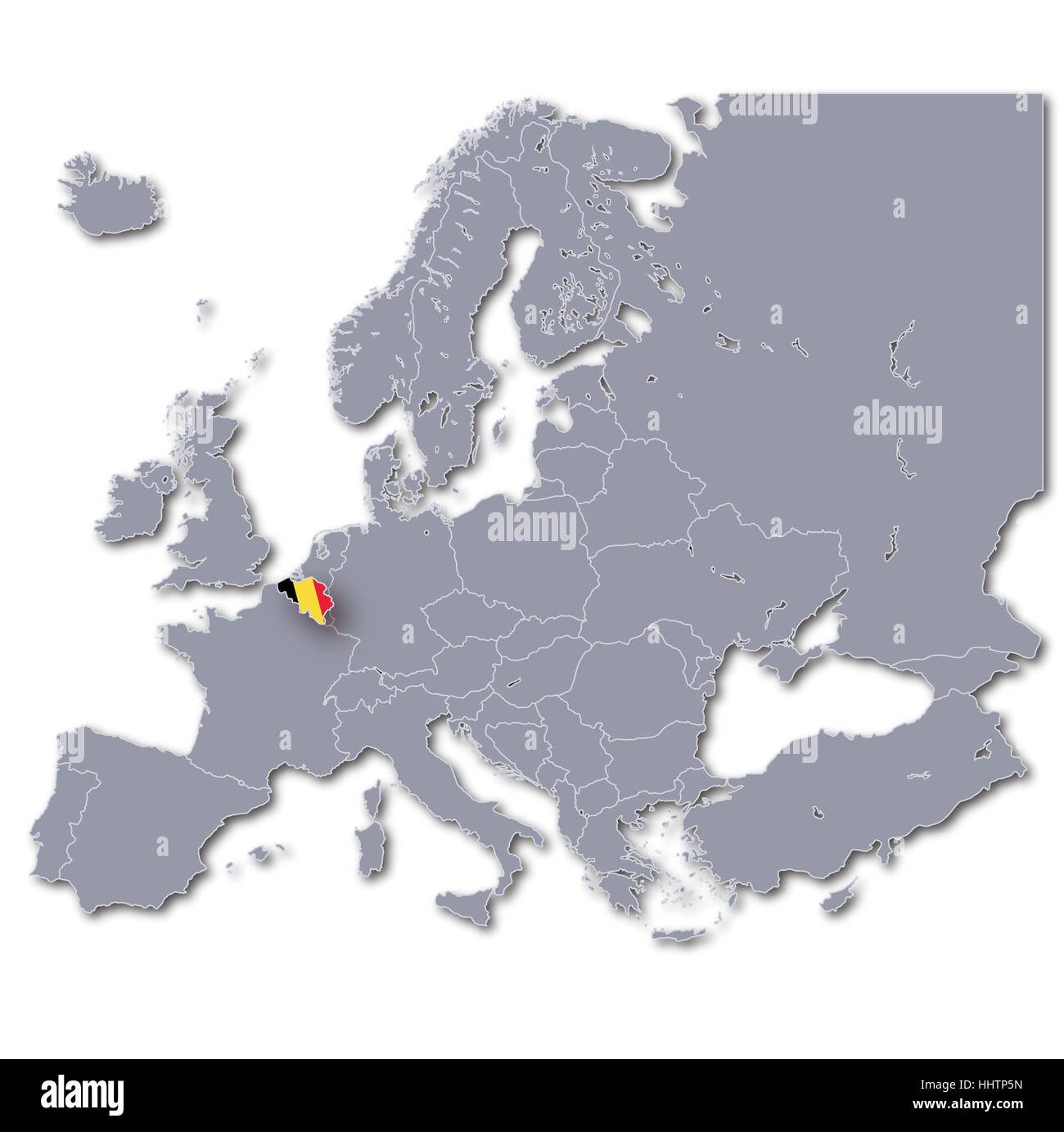Europe Map Belgium Stock Photo Alamy