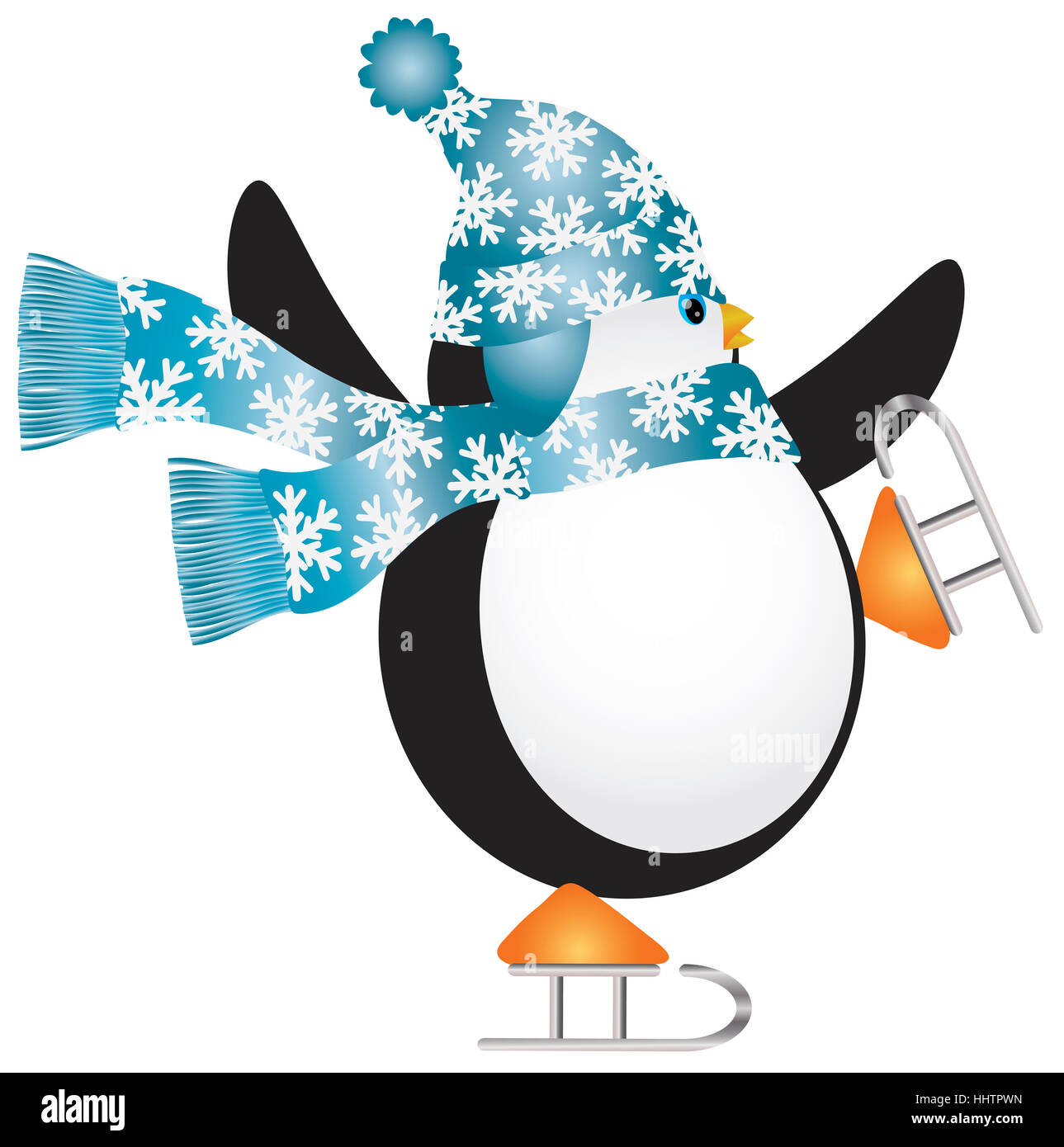 winter, penguin, skates, christmas, leg, skating, xmas, x-mas, ice, lift, blue, Stock Photo