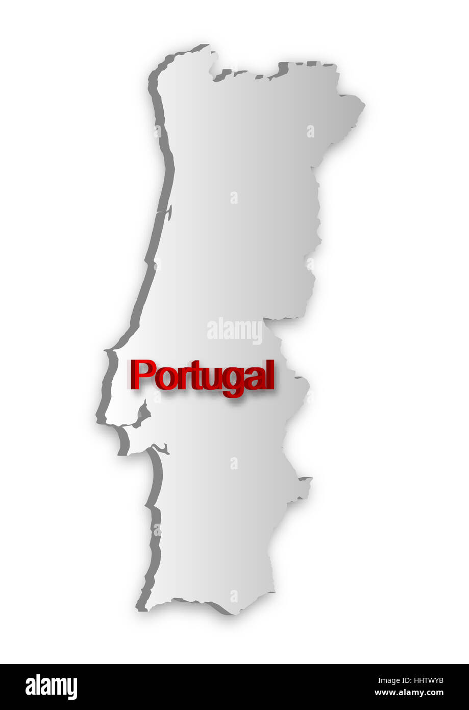 High Quality Labeled Map of Portugal with Borders of the Regions Stock  Illustration - Illustration of administrative, color: 207609735