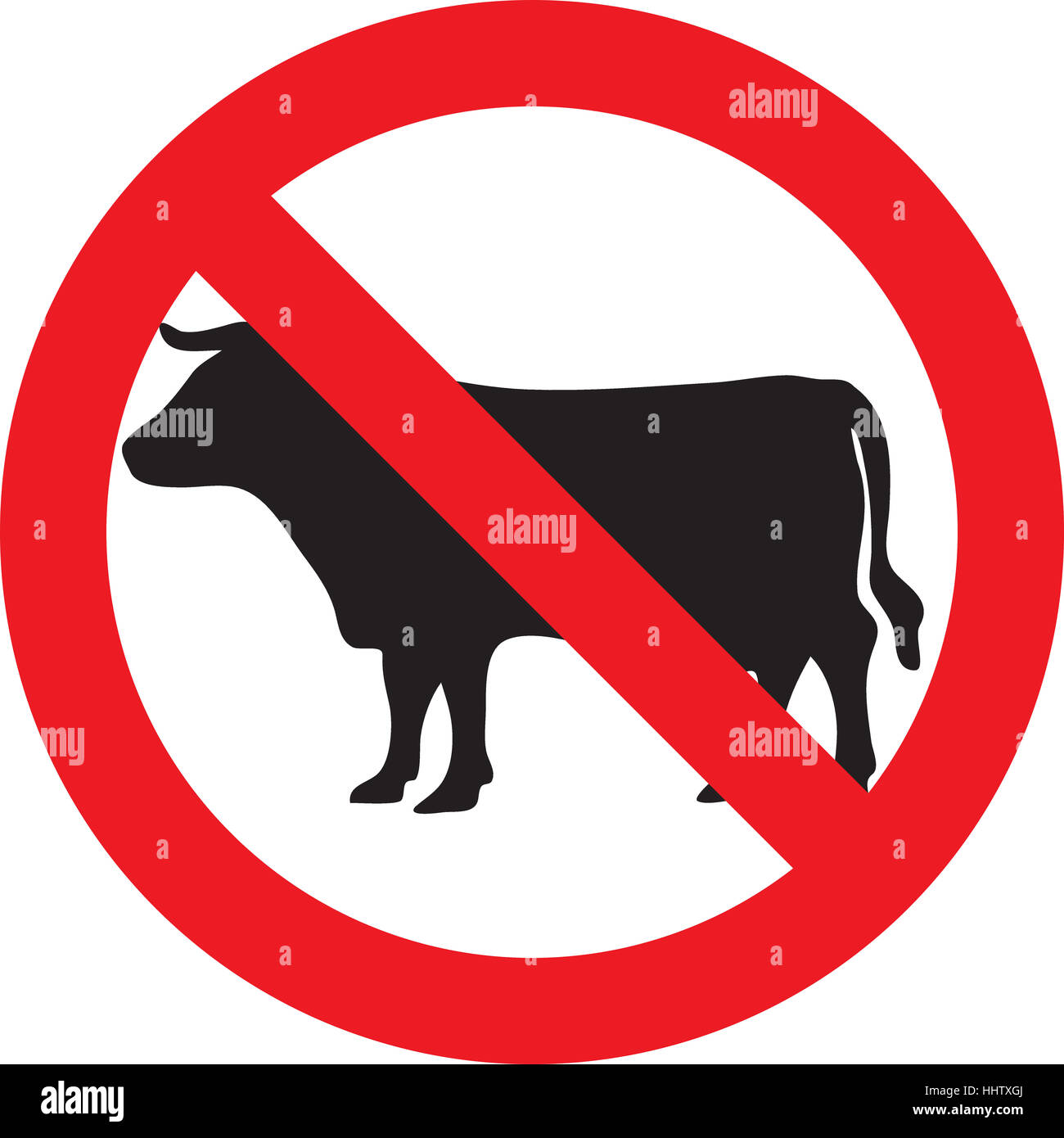 No meat allowed sign Stock Photo