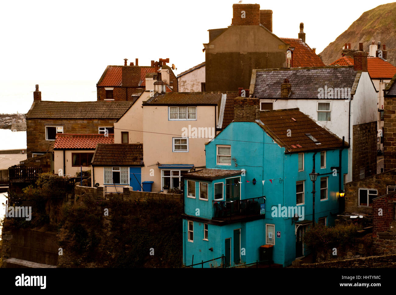 Houses in Staithes, North Yorkshire Stock Photo Alamy