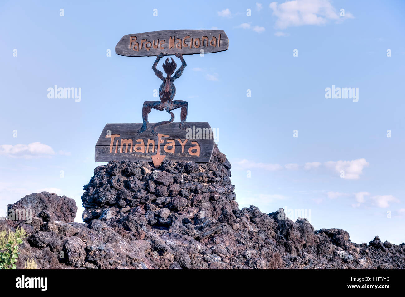 National Park Timanfaya, Montanas del Fuego, Yaiza, Lanzarote, Canary Islands, Spain Stock Photo
