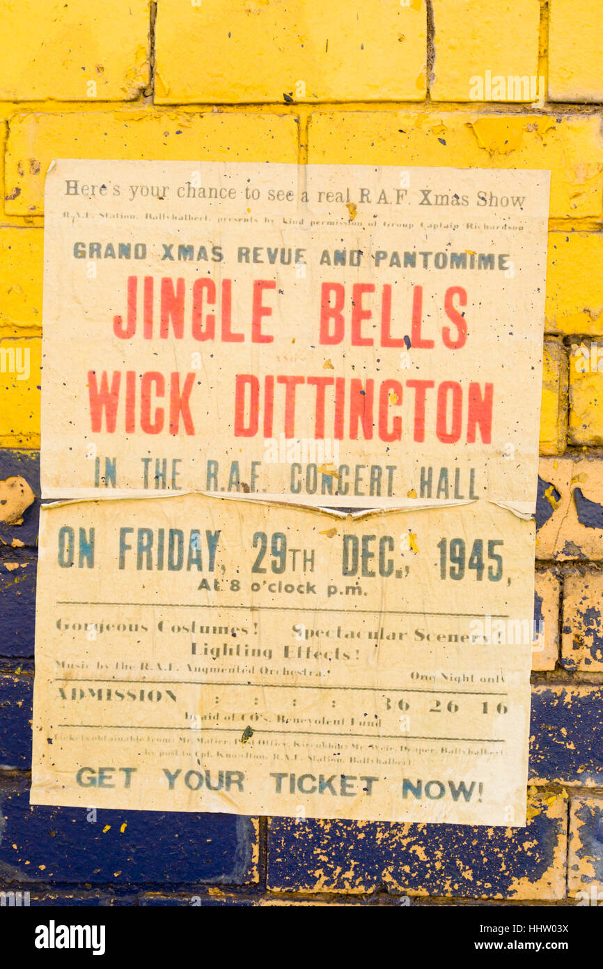 Fake 1945 poster advertising a Christmas pantomime Stock Photo