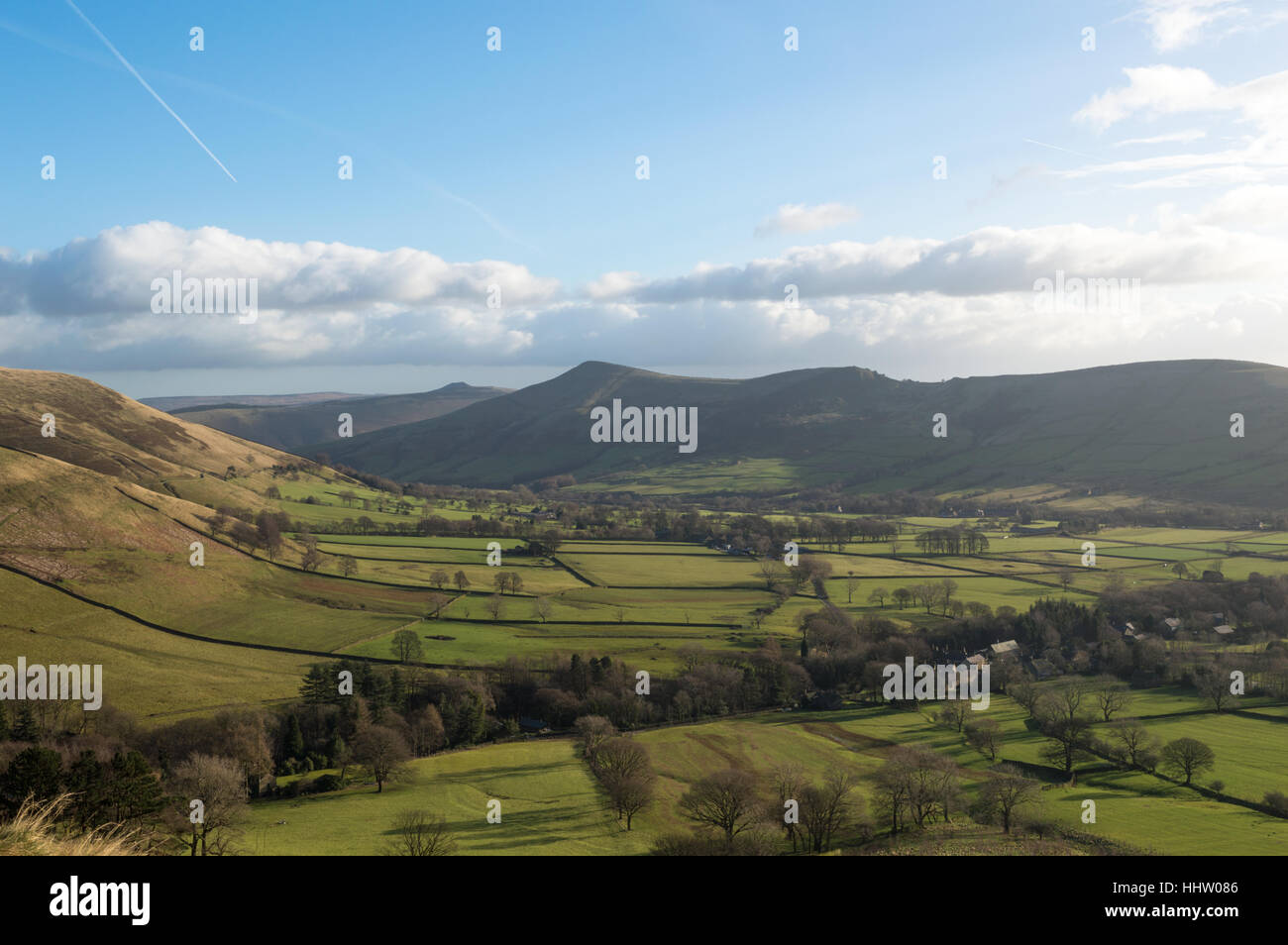 Edale Valley, Maam Tor Stock Photo