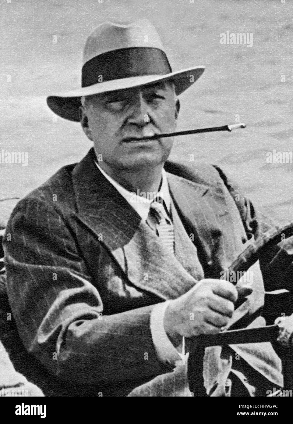 Edgar Wallace (1 April 1875 – 10 February 1932), English writer of crime fiction Stock Photo
