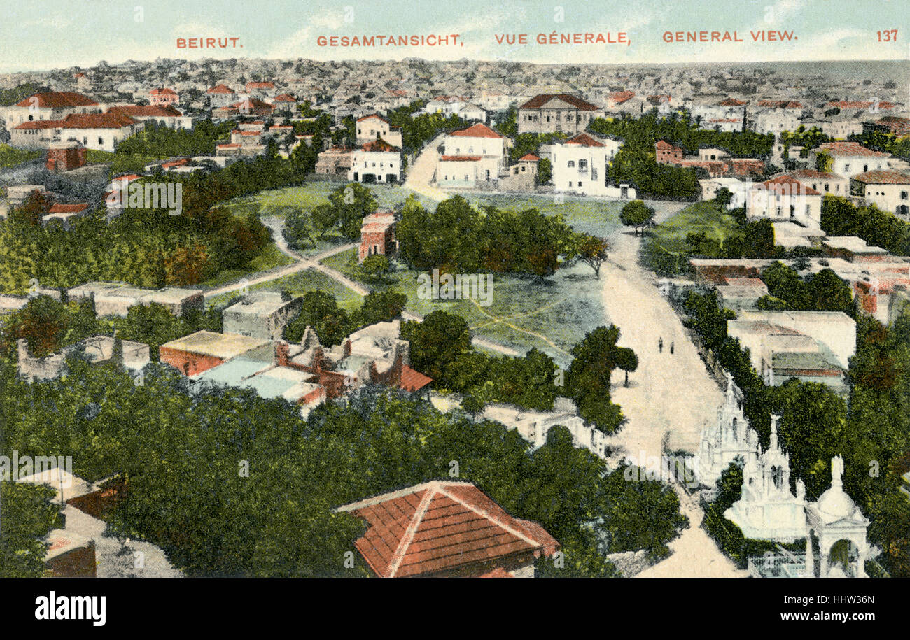 Beirut, Lebanon, early 20th century postcard Stock Photo Alamy