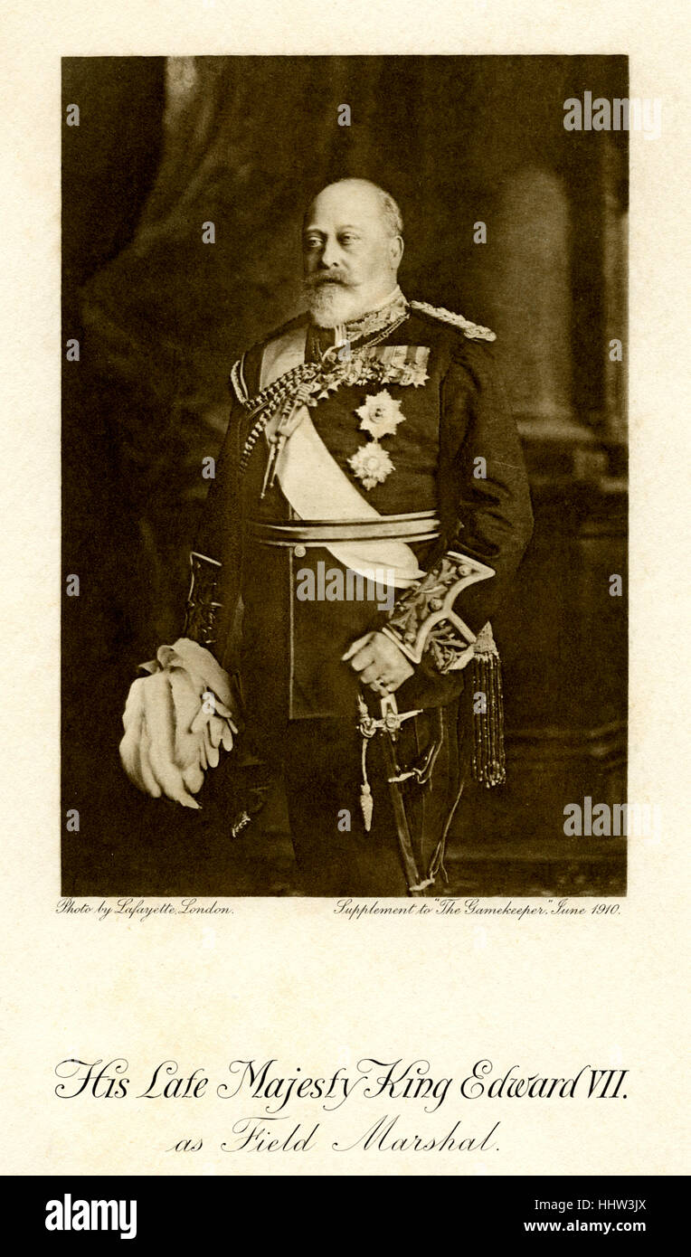 Edward VII. King of the United Kingdom of Great Britain and Ireland and of the British Dominions and Emperor of India from 22 Stock Photo