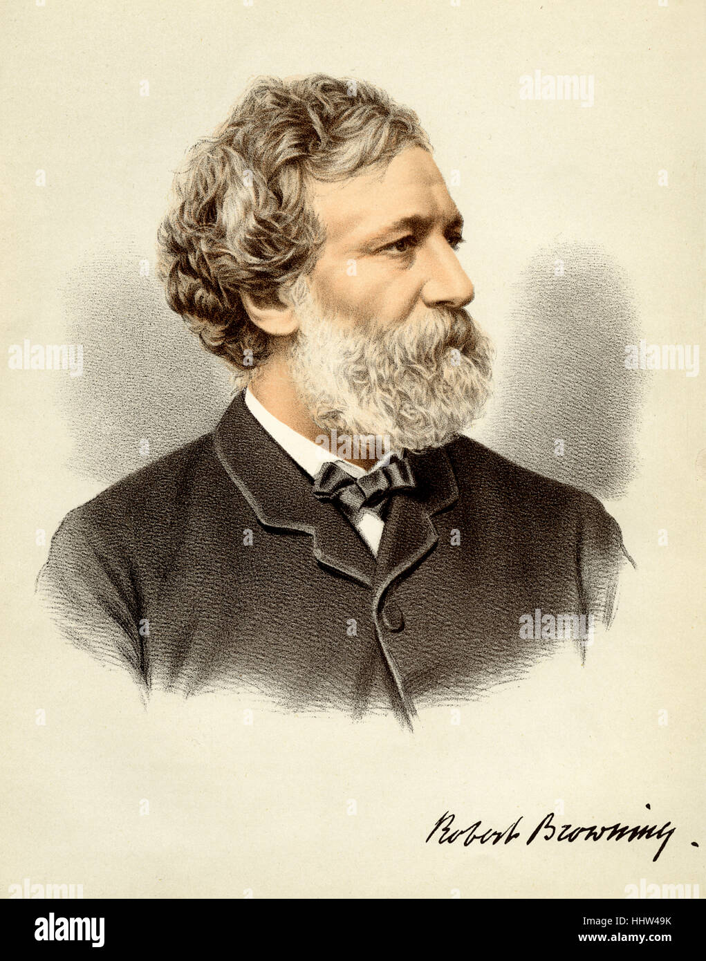 Robert Browning. English poet and playwright. 7 May 1812 - 12 December 1889 Stock Photo