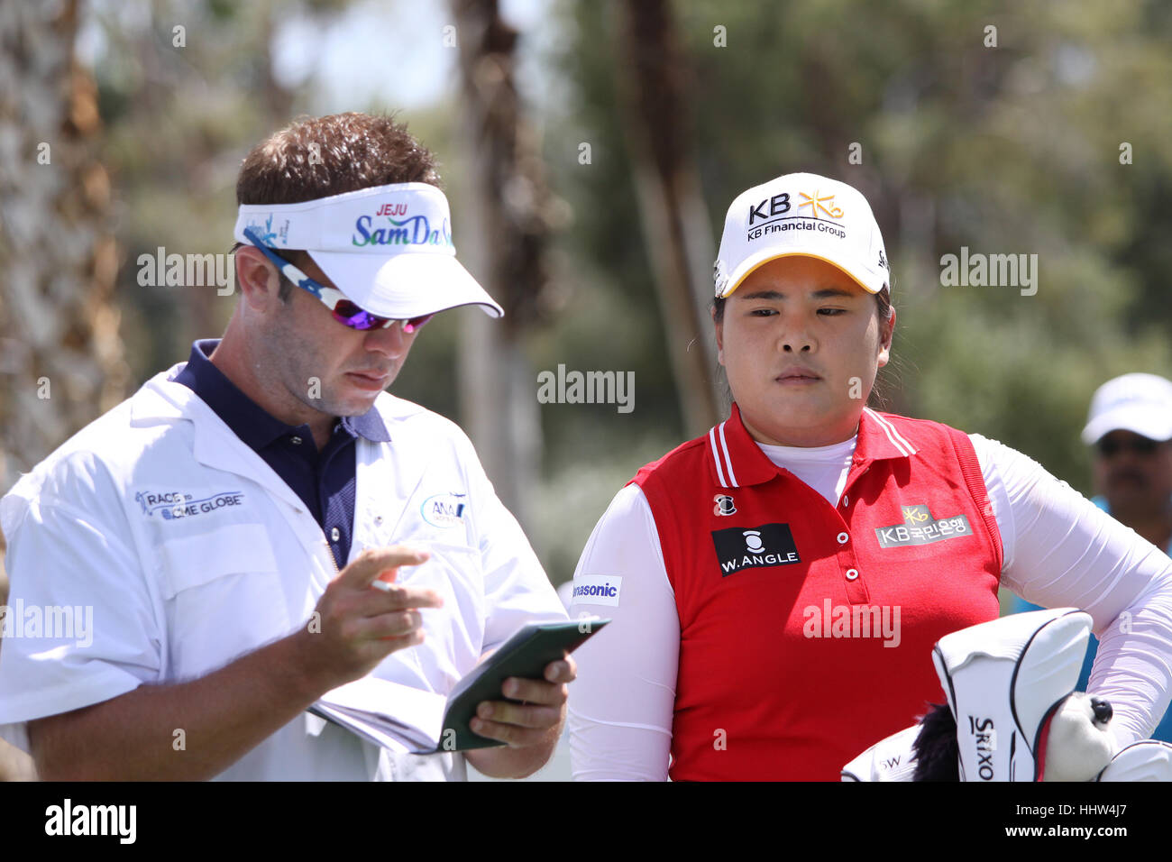 RANCHO MIRAGE, CALIFORNIA - APRIL 04, 2015 : Inbee Park of south korea at the ANA inspiration golf tournament on LPGA Tour, April 04, 2015 at The Miss Stock Photo