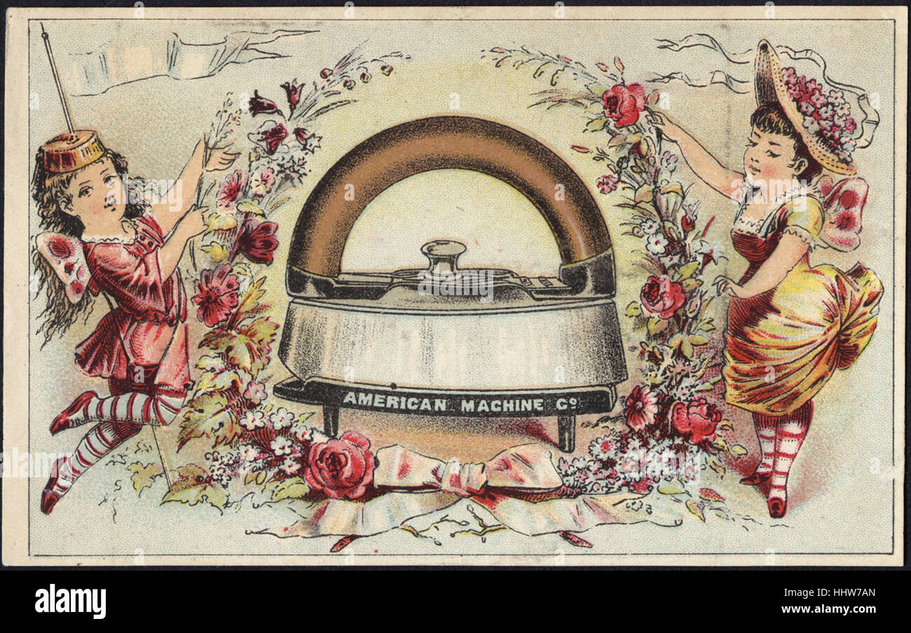 American Machine Co. [front]  - Laundry Trade Cards Stock Photo