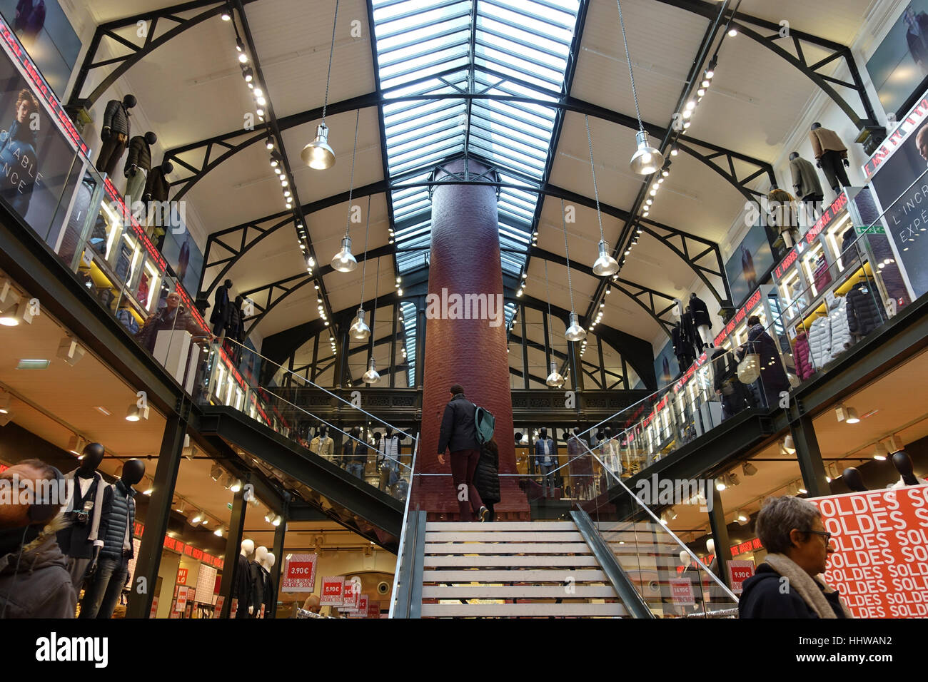 Uniqlo Store in the Marais district based in an old foundry, Paris, France  Stock Photo - Alamy