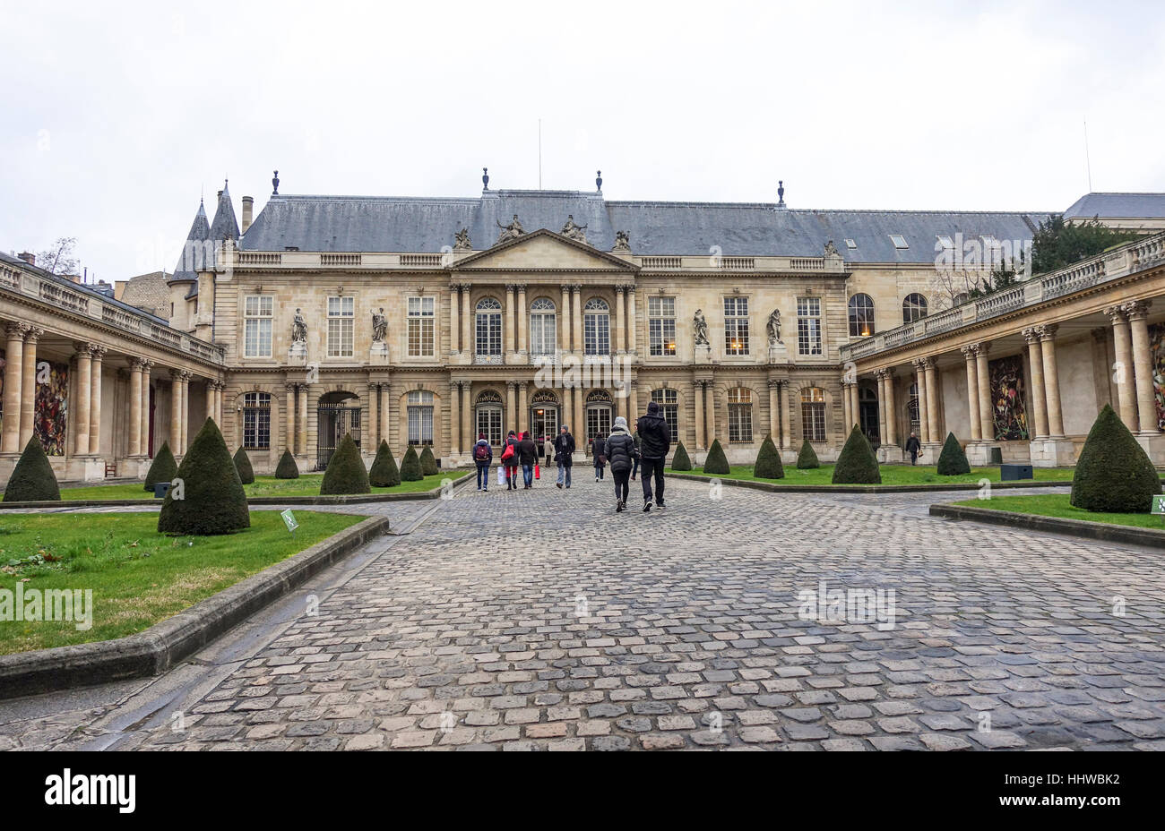 The National Archives courtyard, building of the Museum of French History, Marais, Paris. France, Europe Stock Photo