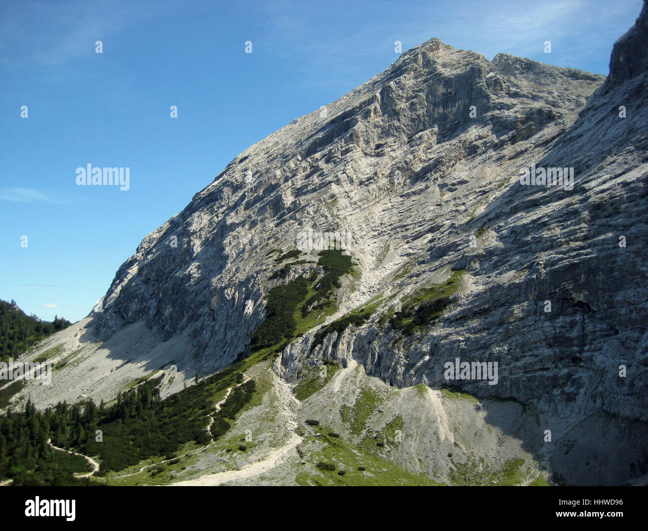 mountains, bavaria, blue, tree, mountains, wood, trunk, alps, rock, bavaria, Stock Photo