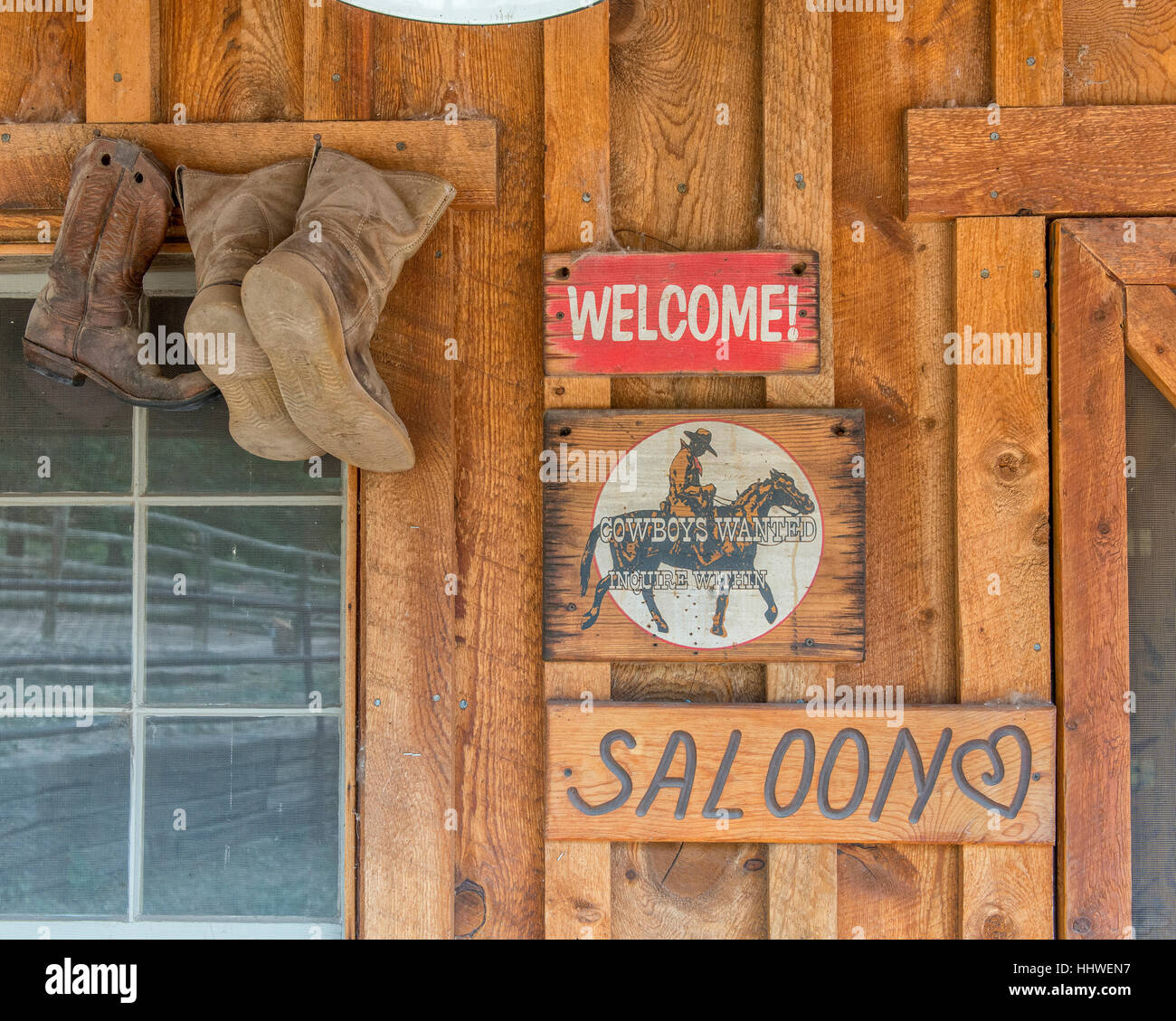 Cowboy saloon. USA Stock Photo