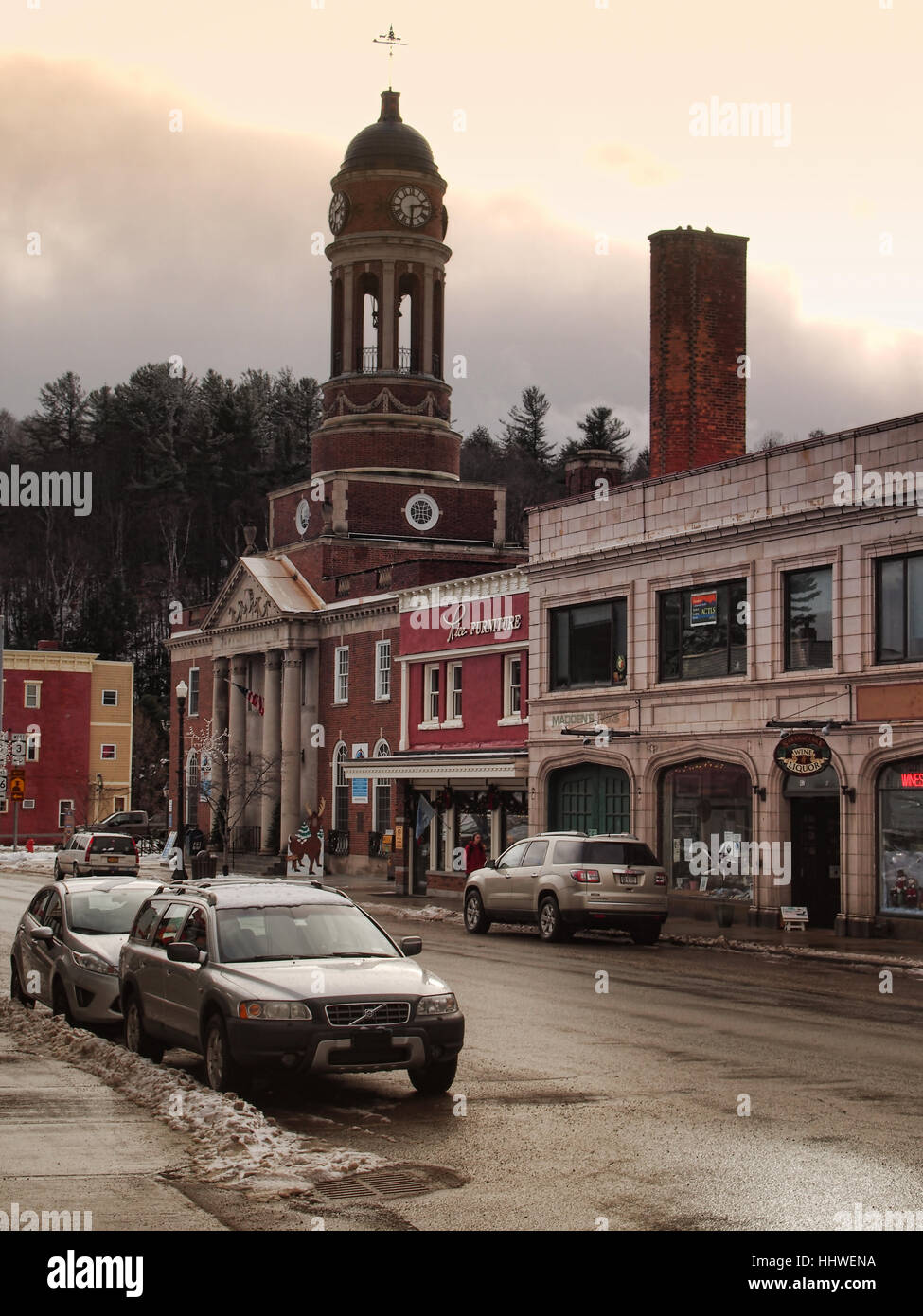Saranac Lake , New York, USA. January 19, 2017. The beautiful small