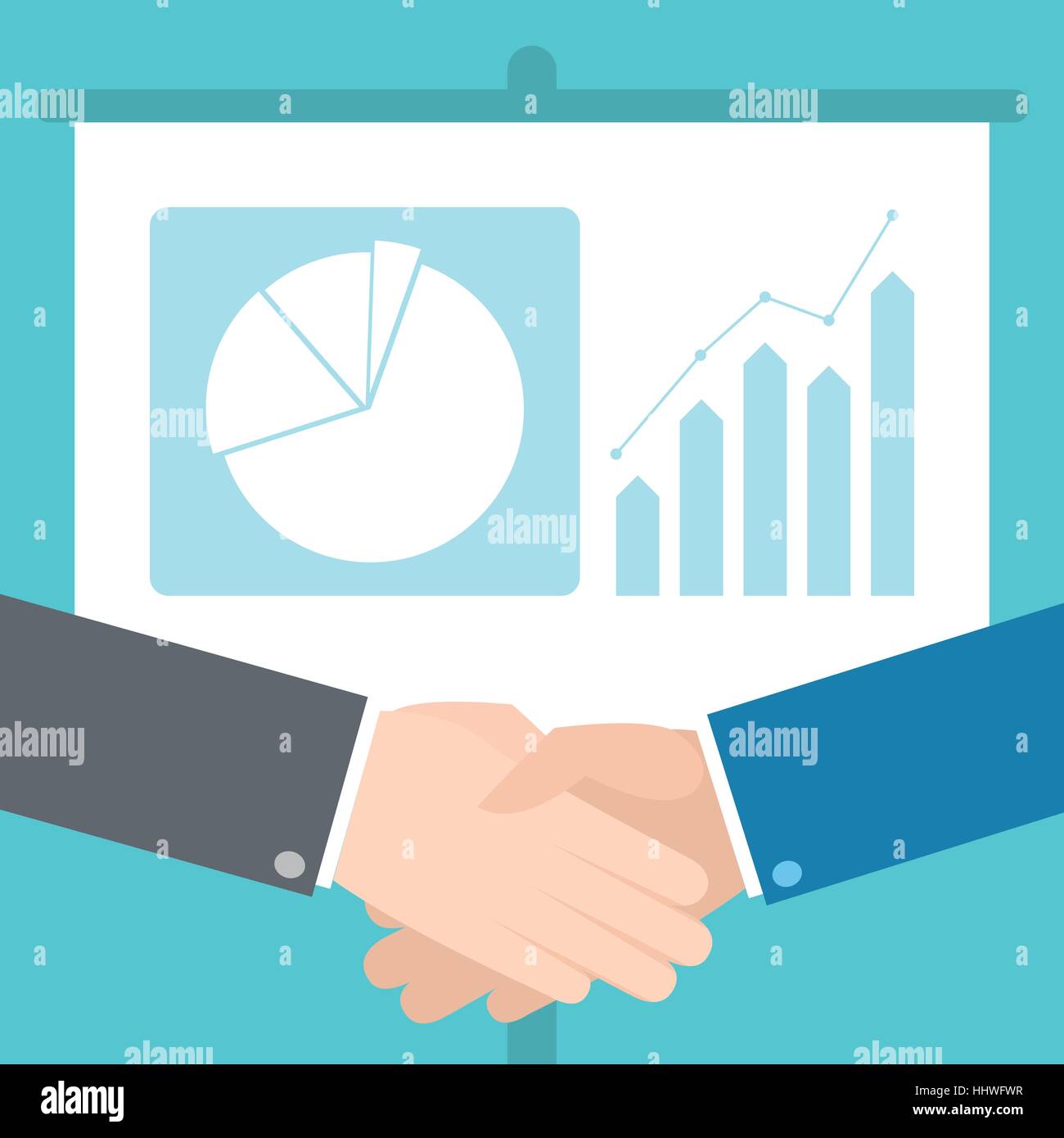 business agreement people shaking hand vector illustration Stock Vector ...