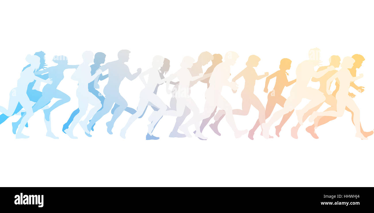 Cardio Training Exercise Group or Class Illustration Stock Photo - Alamy