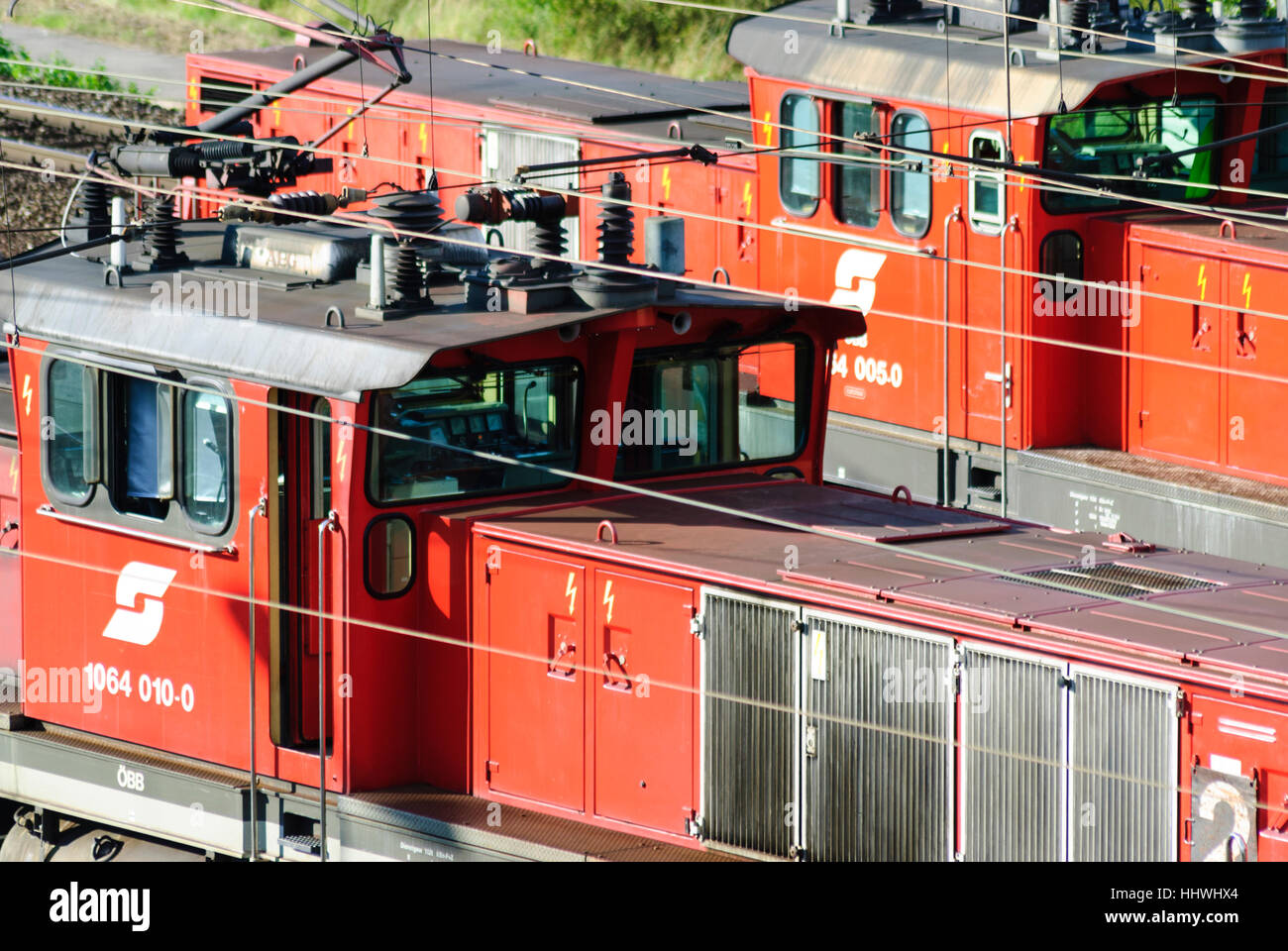 Wien, Vienna: shunting locomotives of ÖBB, 10., Wien, Austria Stock Photo