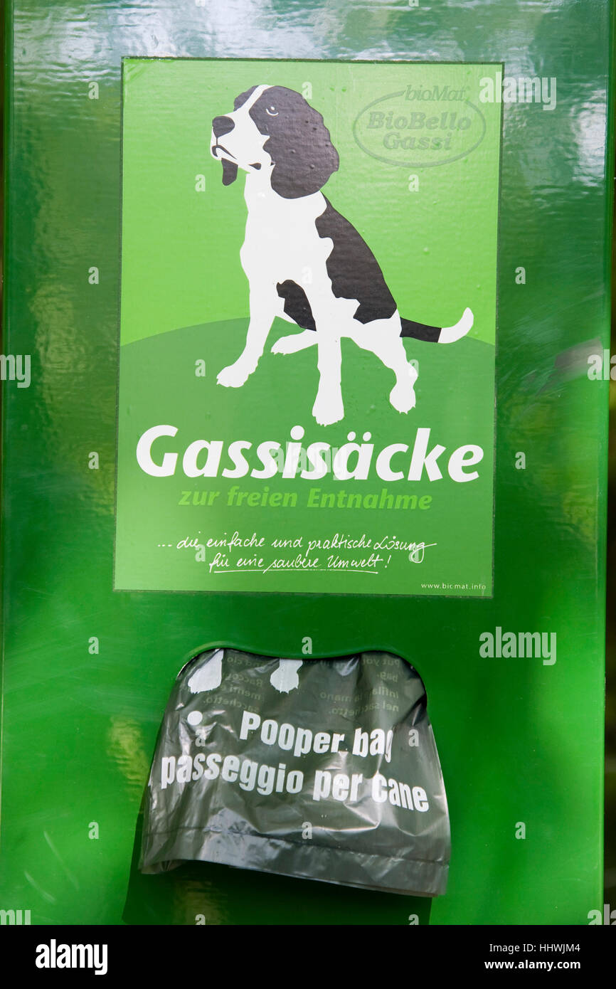 Dog excrement bags Stock Photo Alamy