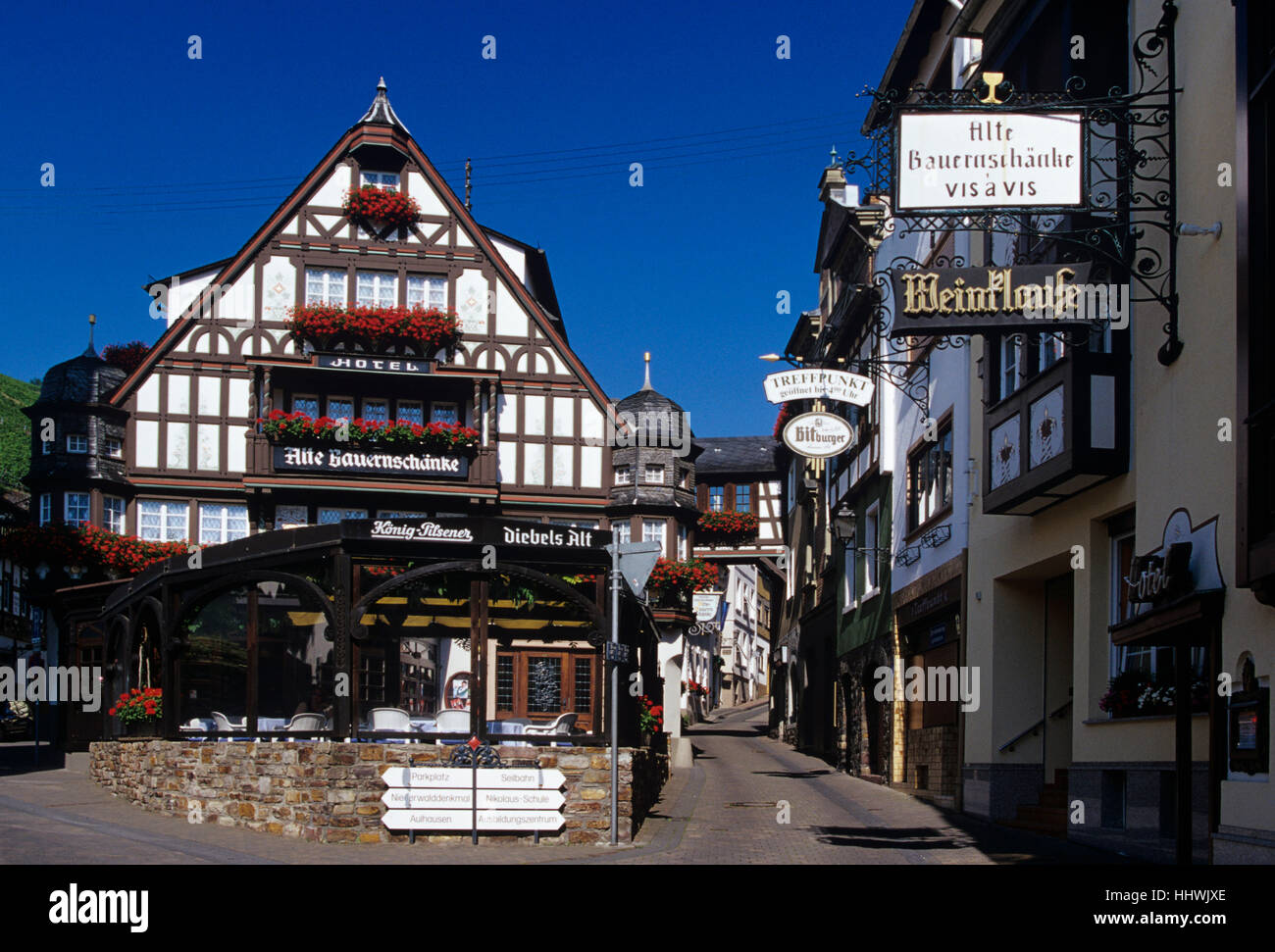 Half Timbered House In Assmannshausen Hesse Rheingau Region