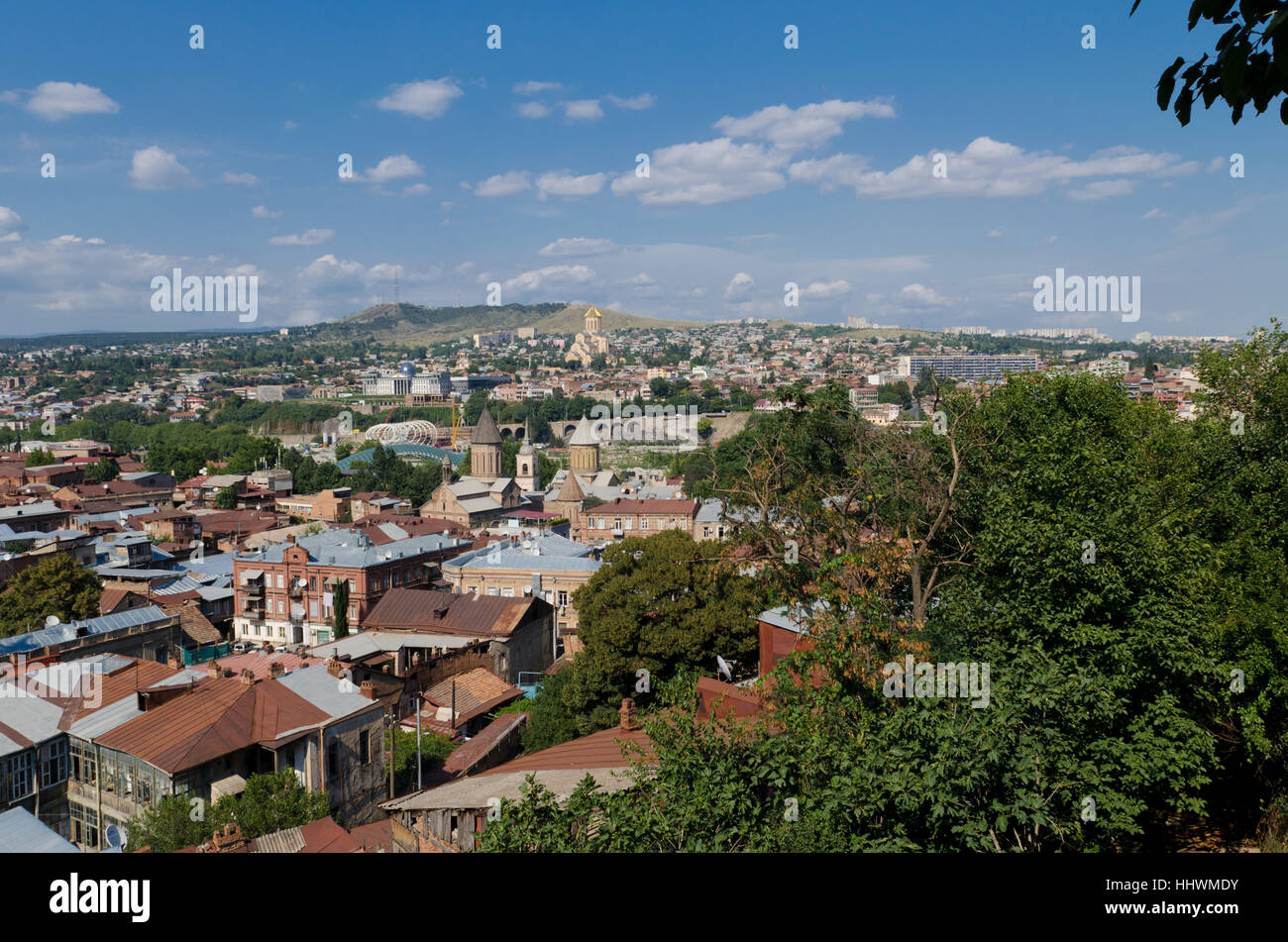city, town, capital, georgia, houses, city, town, asia, cathedral, capital, Stock Photo