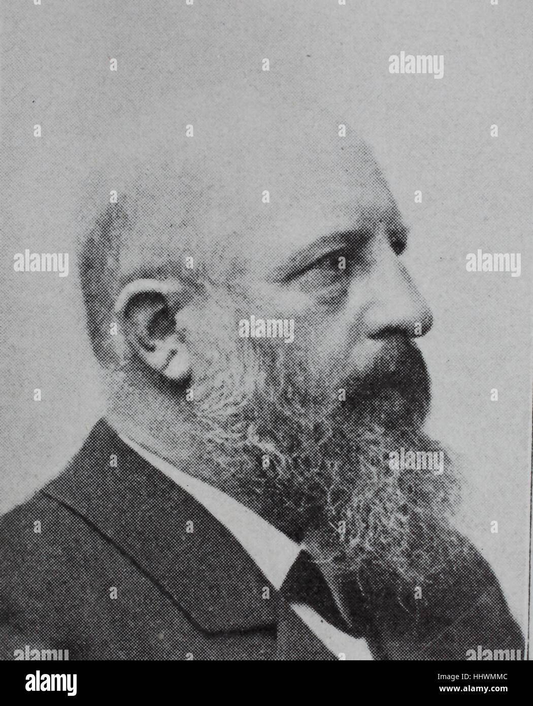 Carl Gussenbauer , 1842 - 1903, Austrian surgeon, historical image or illustration, published 1890, digital improved Stock Photo