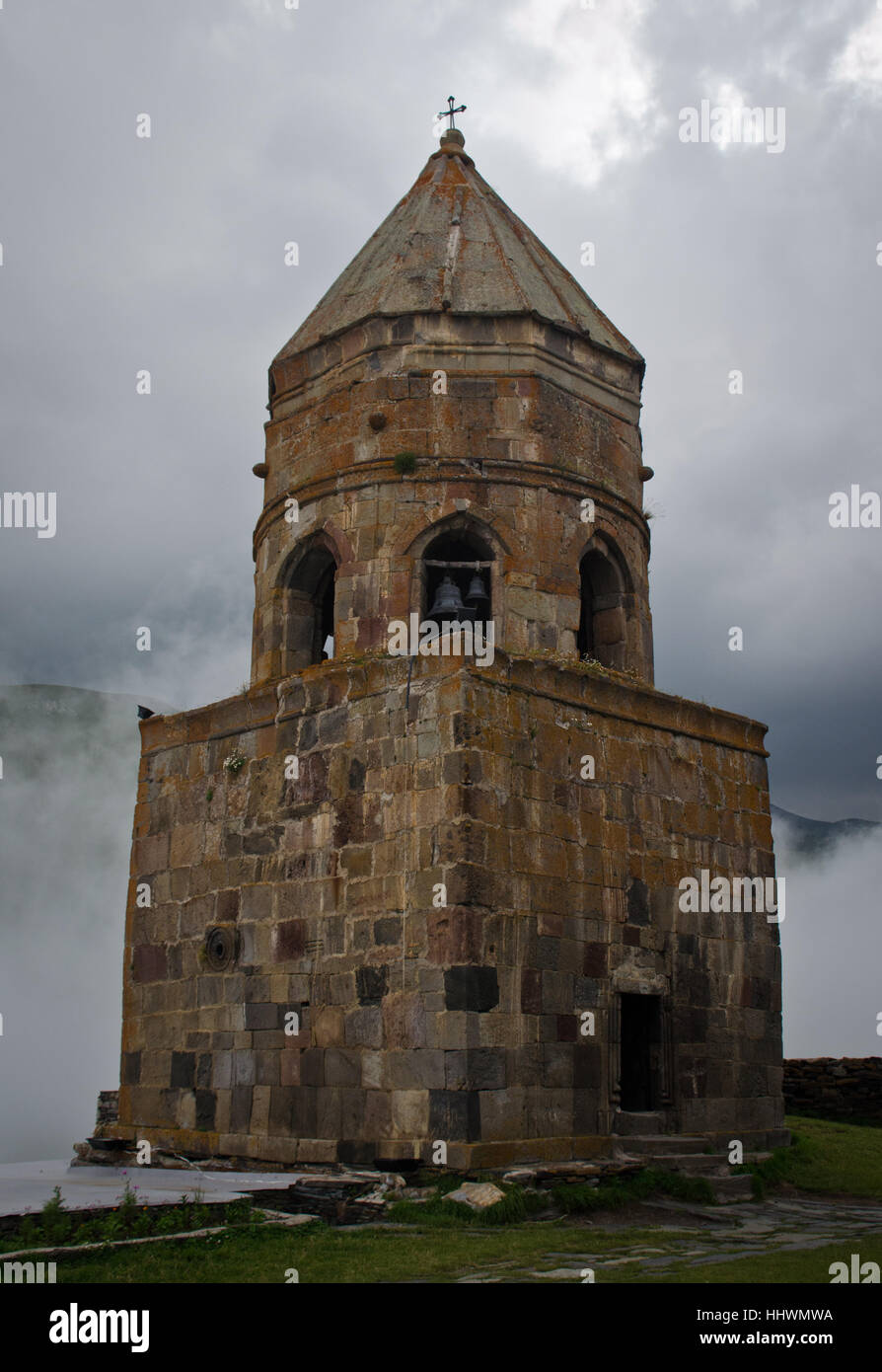 georgia, church, asia, europe, georgia, firmament, sky, grey, gray, clouds, Stock Photo