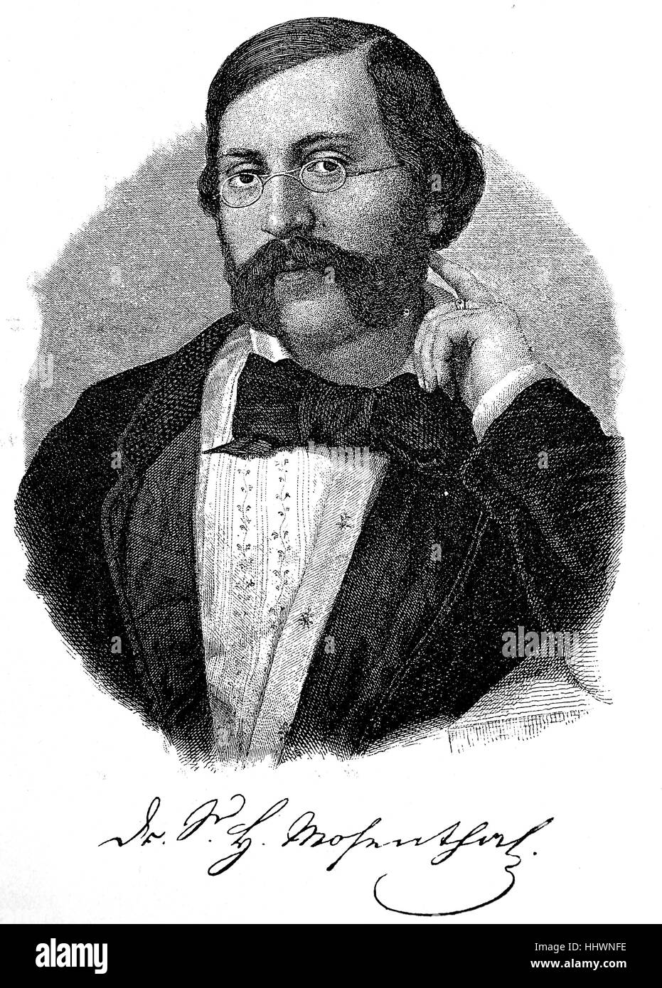 Salomon Hermann Mosenthal, 14 January 1821 in Kassel - 17 February 1877 in Vienna, was a writer, dramatist, and poet of German-Jewish, Germany, historical image or illustration, published 1890, digital improved Stock Photo