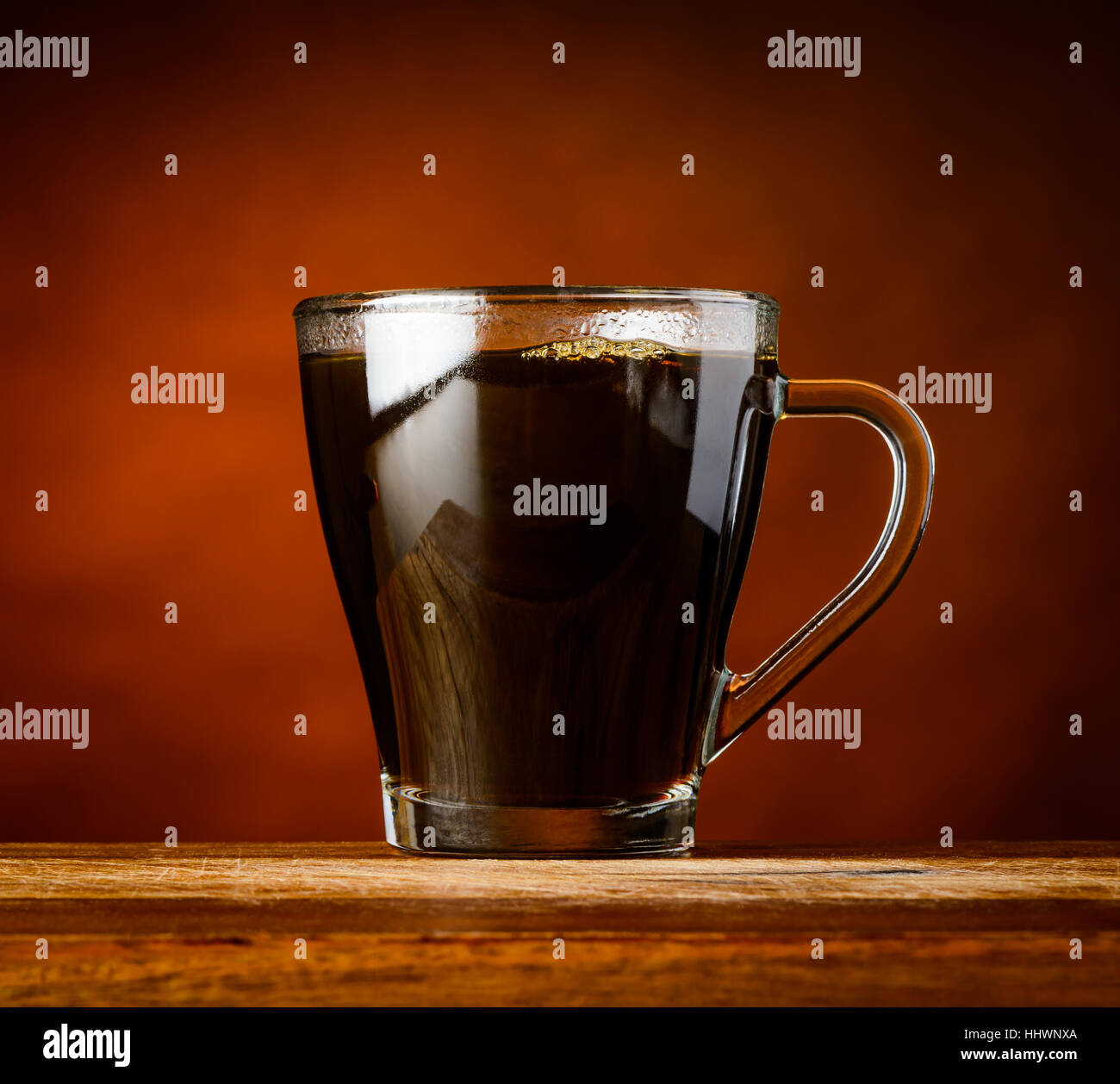 Black Coffee in Glass Cup Stock Photo Alamy