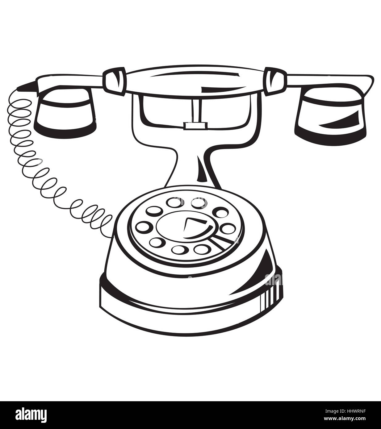 illustration, vector, telephone, phone, call, object, isolated ...