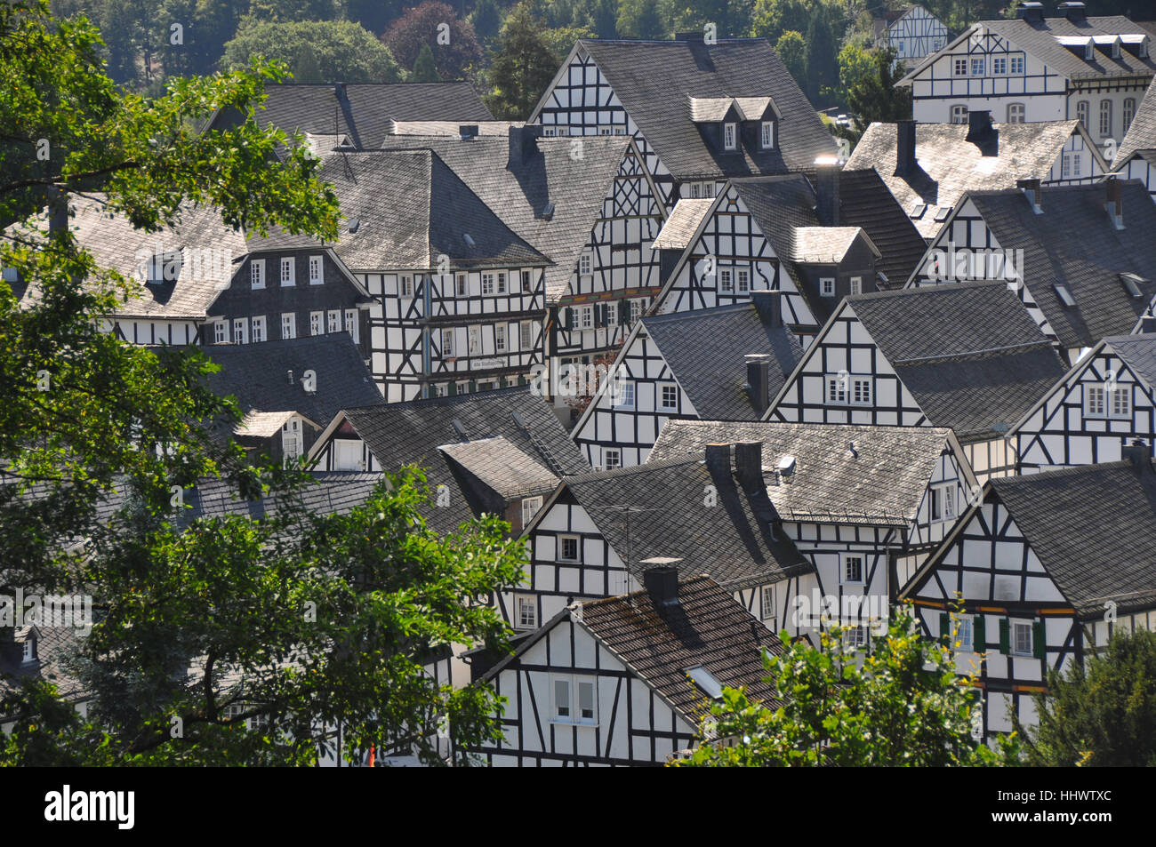 half-timbered houses in freudenberg,germany Stock Photo - Alamy