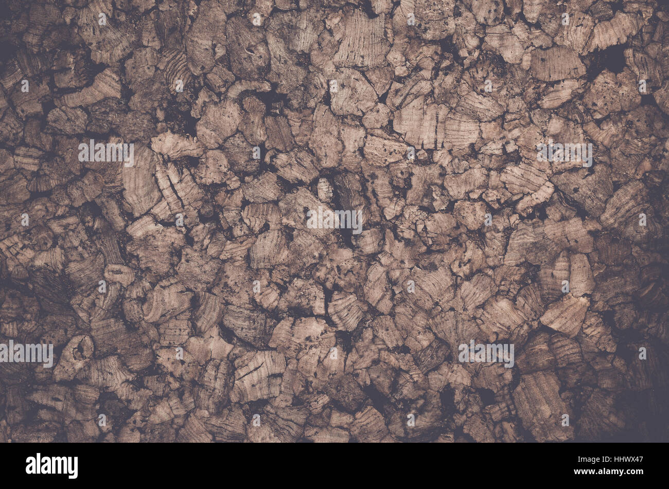 raw cork panel detail construction natural insulating material Stock