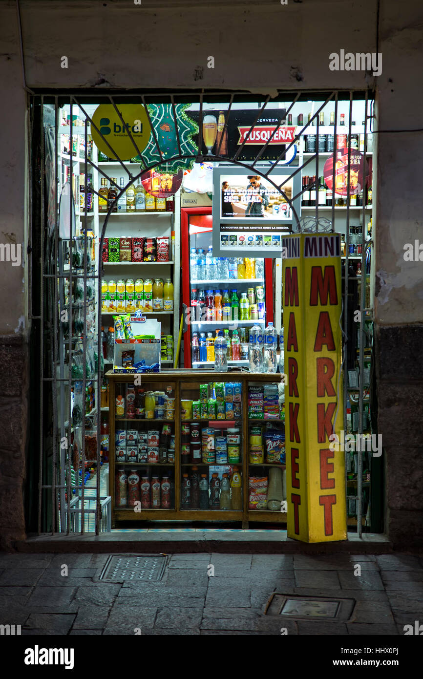 Tiendita, Mini Market, Cusco, Peru Stock Photo