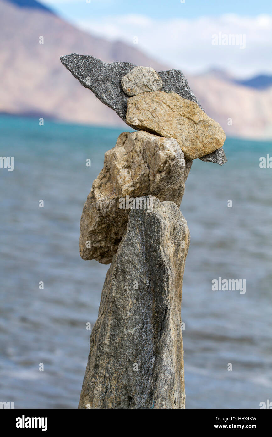 balance, cairn, salt water, sea, ocean, water, zen, stones, tower, travel, Stock Photo